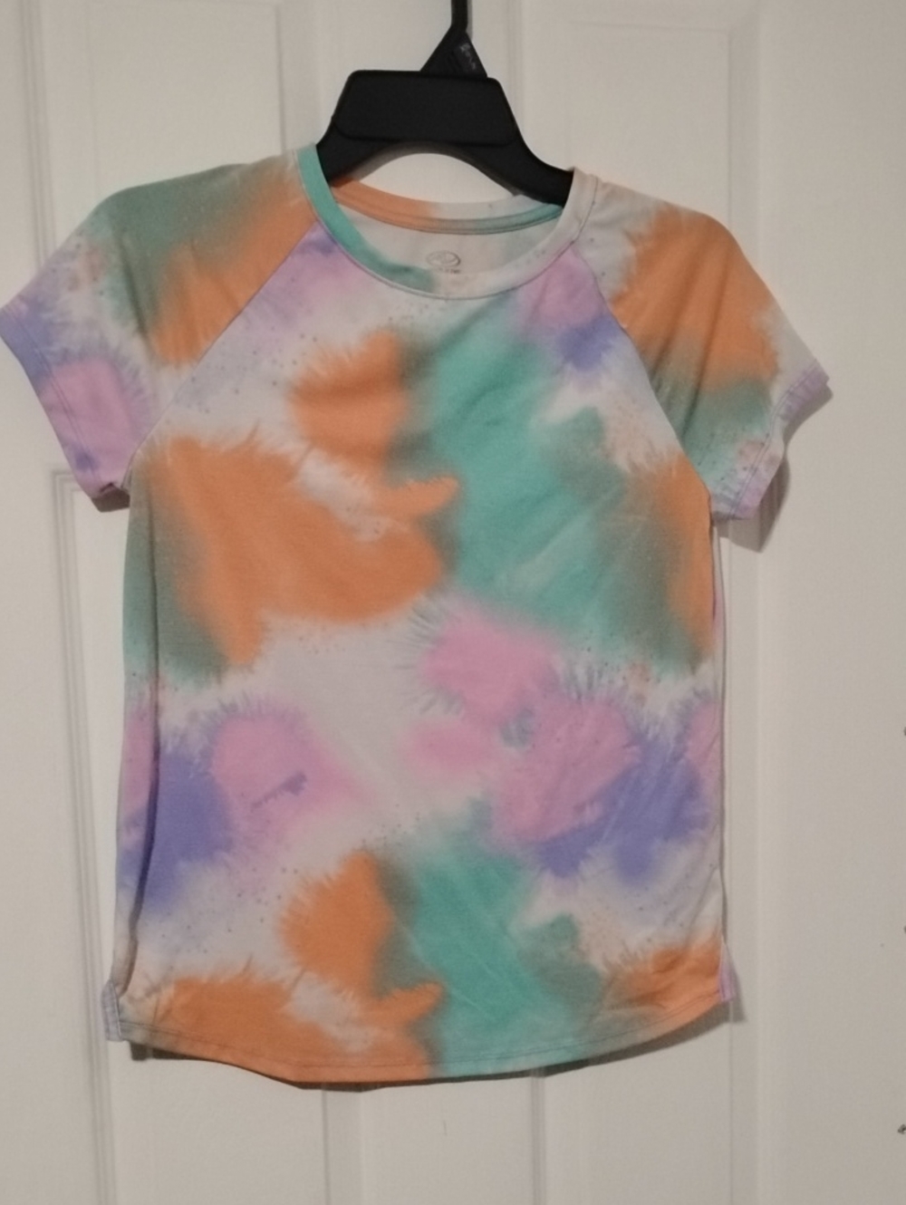 Athletic Works Pastel Tie-Dye Short Sleeve Tee - Orange, Green, Purple, Pink
